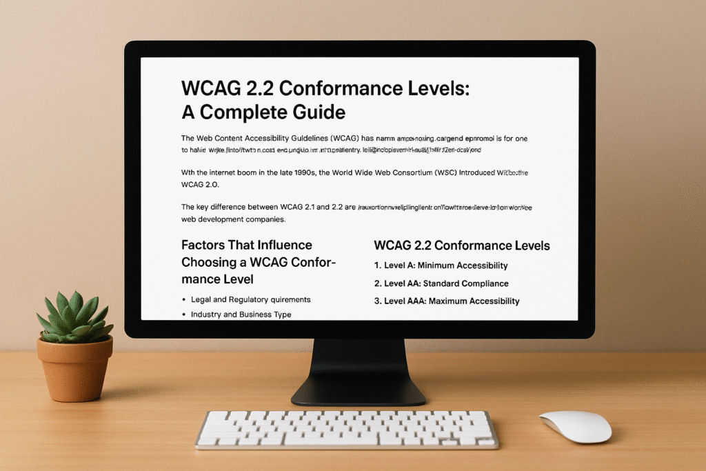 Learn about WCAG 2.2 conformance levels (A, AA, AAA)